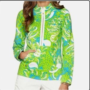 Lilly Pulitzer Pop Over Roar of the Jungle Half Zip
